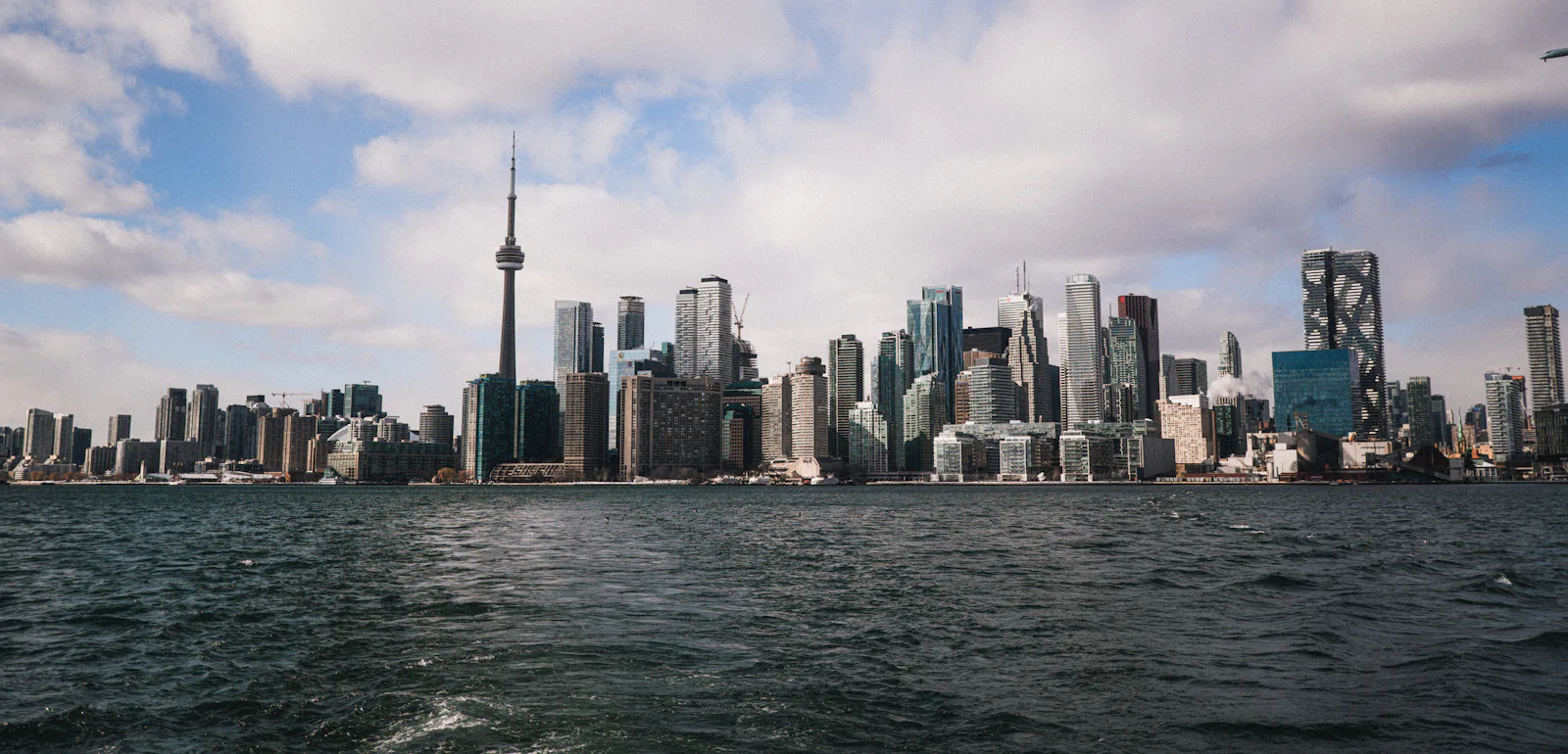Toronto skyline viewed across Lake Ontario